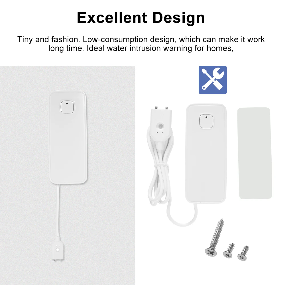 WIFI Water Leak Sensor Water Leakage Intrusion Detector Alert Water Level Overflow Alarm Tuya Smart Life App Remote Control
WIFI Water Leak Sensor Water Leakage Intrusion Detector Alert Water Level Overflow Alarm Tuya Smart Life App Remote Control