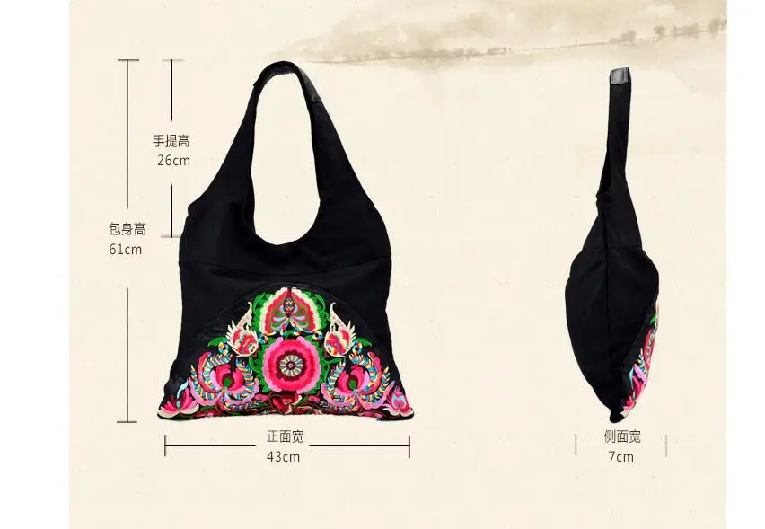 Fashion National Embroidery Shopping Casual Totes!Hot Bohemian Floral Embroidered Women Shoulder&Crossbody bags Vintage Carrier | Багаж и