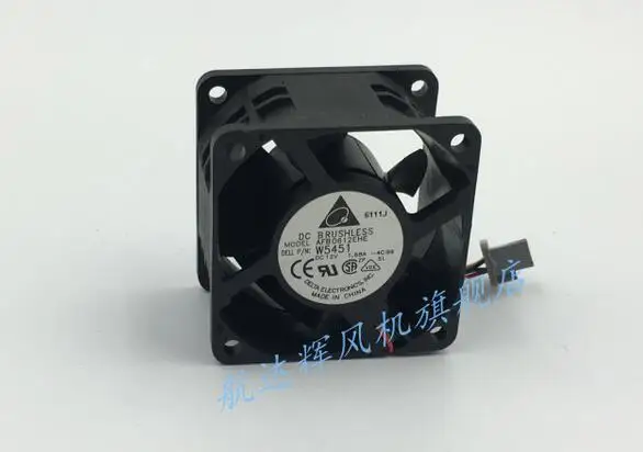 Оригинальный Дельта AFB0612EHE 6038 6 см 1.68A DC 12V 4 провод PWM Скорость регулирующий