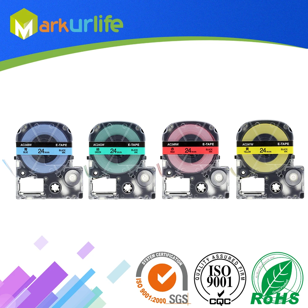 4pcs/lot Mixed Colors 24mm Printer Tape Compatible EPSON Label Printer Ribbon, For King Jim TEPRA Tape Printr LW-300 LW-400
4pcs/lot Mixed Colors 24mm Printer Tape Compatible EPSON Label Printer Ribbon, For King Jim TEPRA Tape Printr LW-300 LW-400