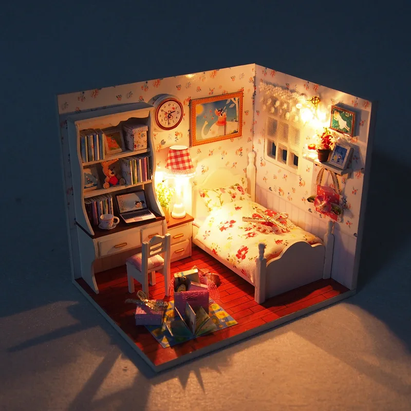 Diy cute room Wooden Miniature bedroom Doll House Furniture Toy Miniatura Dollhouse -youth story J009
Diy cute room Wooden Miniature bedroom Doll House Furniture Toy Miniatura Dollhouse -youth story J009