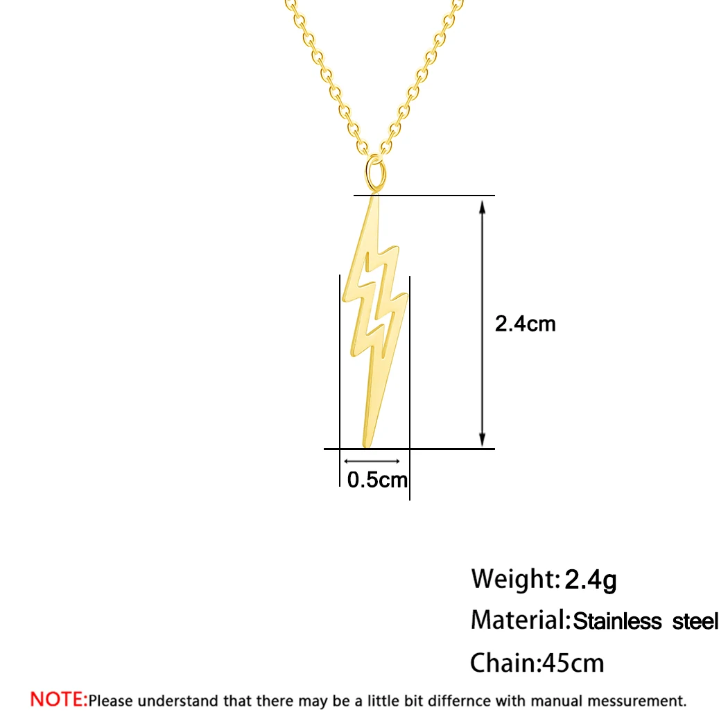 Thunder Bolt Lighting Necklace Women Men Jewelry Stainless Steel Vintage Tibetan Pendant Fashion Necklace Birthday Gift Collier
Thunder Bolt Lighting Necklace Women Men Jewelry Stainless Steel Vintage Tibetan Pendant Fashion Necklace Birthday Gift Collier