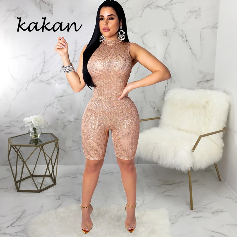 Kakan 2019 summer new women's sequins one-piece tights sexy slim night tights jumpsuit
Kakan 2019 summer new women's sequins one-piece tights sexy slim night tights jumpsuit