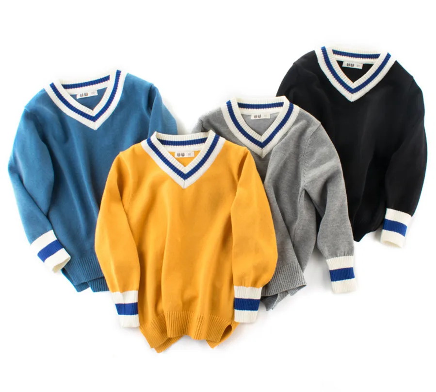 Новинка, Свитера для маленьких мальчиков на весну и осень, вязаная одежда в полоску с длинным рукавом, детский осенний хлопковый свитер для ... 
Новинка, Свитера для маленьких мальчиков на весну и осень, вязаная одежда в полоску с длинным рукавом, детский осенний хлопковый свитер для ...