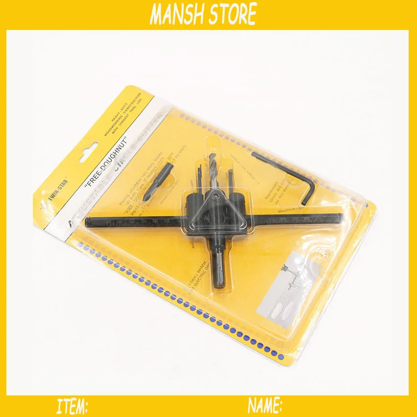 Adjustable Wood Circle Hole Saw High Grade Cutter Tool Kit 30mm-120mm Cordless Drill Bit DIY Tool Accessory For Gesso Down Light
Adjustable Wood Circle Hole Saw High Grade Cutter Tool Kit 30mm-120mm Cordless Drill Bit DIY Tool Accessory For Gesso Down Light