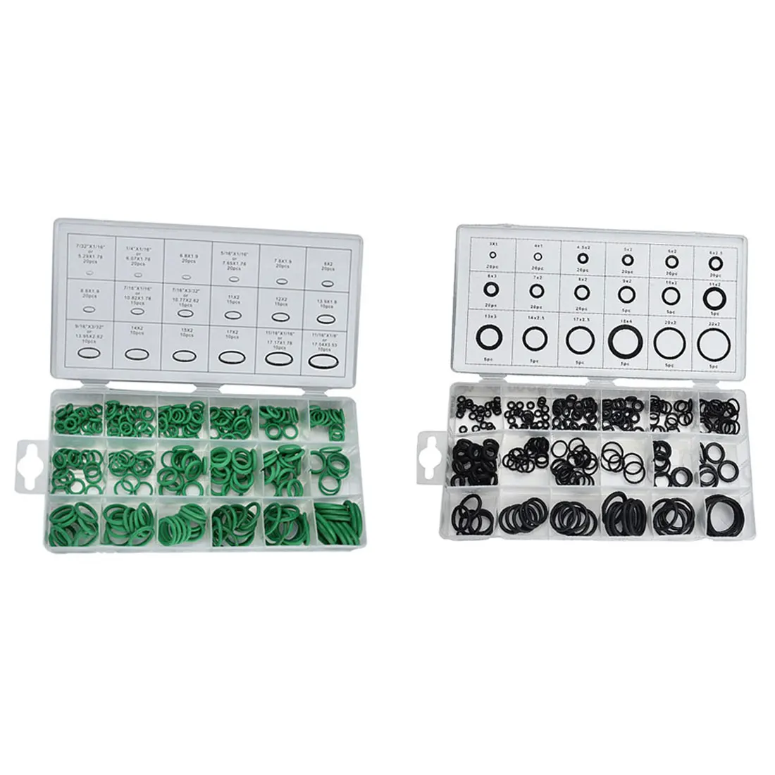225/270Pcs 18 Sizes Rubber O Ring Washer Seals Watertightness Assortment Different Size With Plastic Box Kit Set Hand Tools
225/270Pcs 18 Sizes Rubber O Ring Washer Seals Watertightness Assortment Different Size With Plastic Box Kit Set Hand Tools