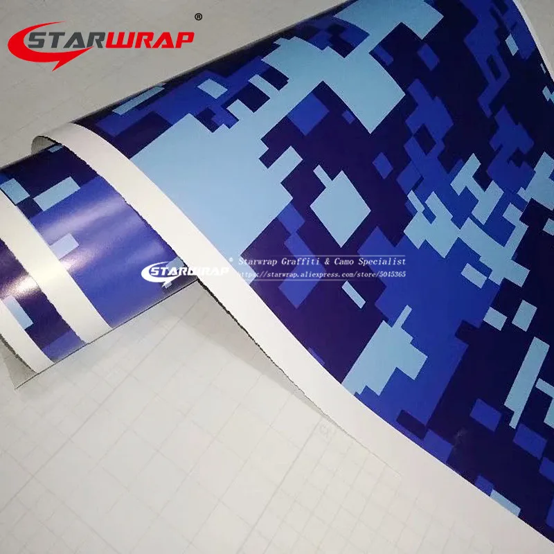 Starwrap синий городской цифровой камуфляж винил грузовик графика полноразмерный