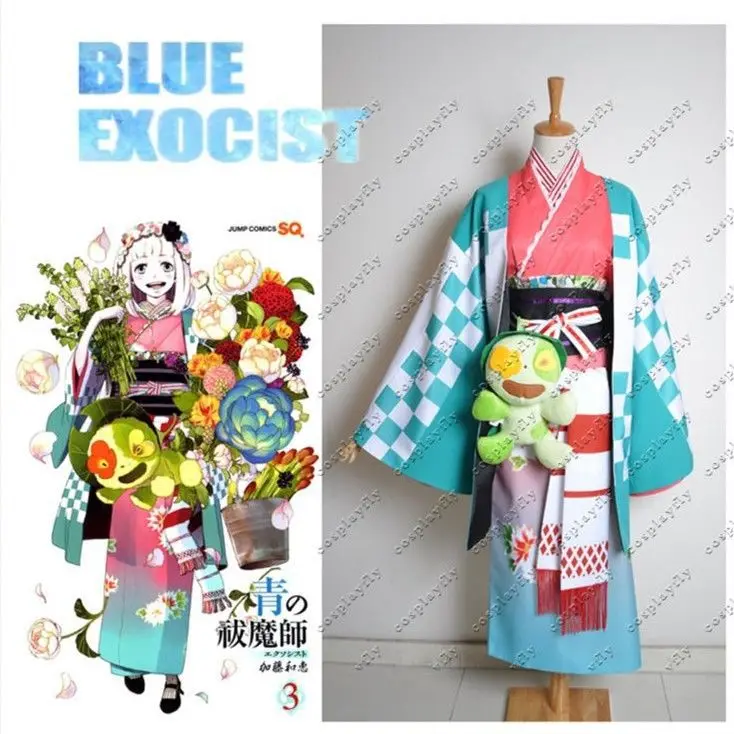 Японский аниме Ao no Blue Exorcist Shiemi Moriyama Косплей Костюм для взрослых женщин наряды Hanfu