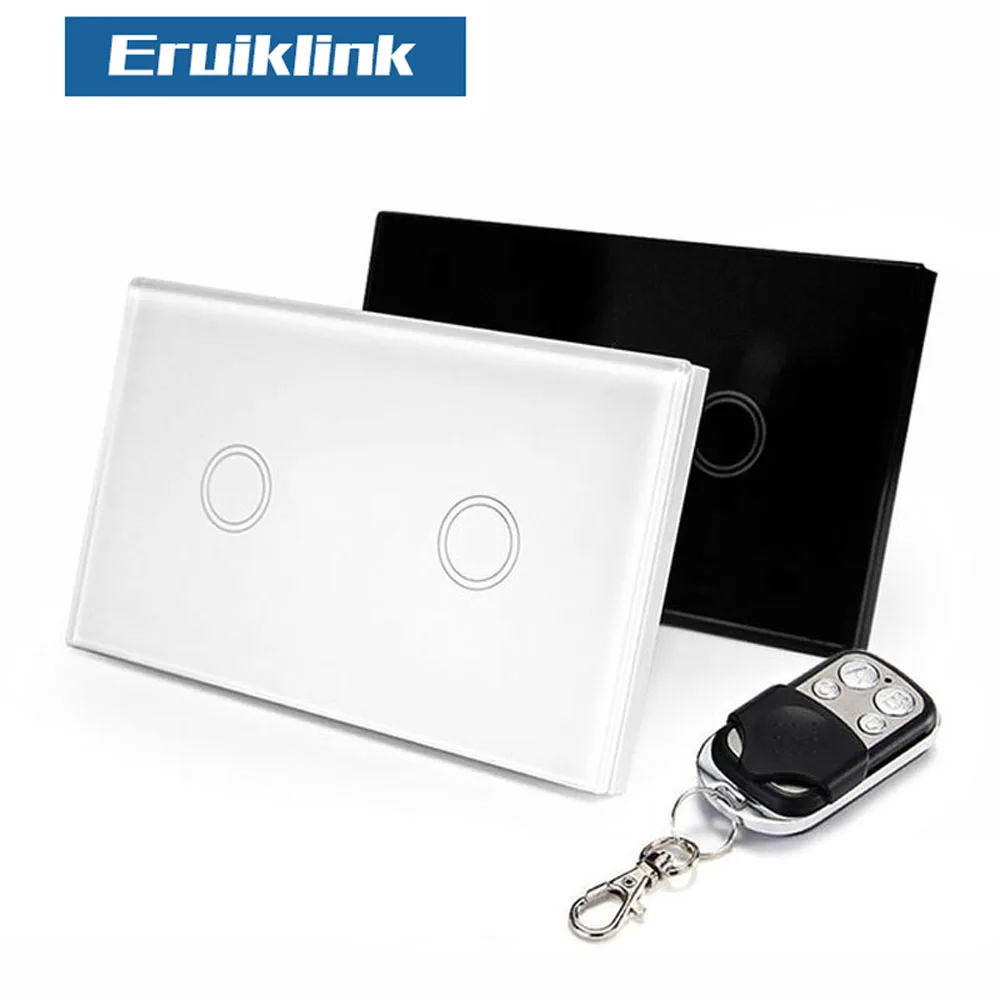Настенный сенсорный выключатель Eruiklink стандарт США/Австралии 2 клавиши 1 канал