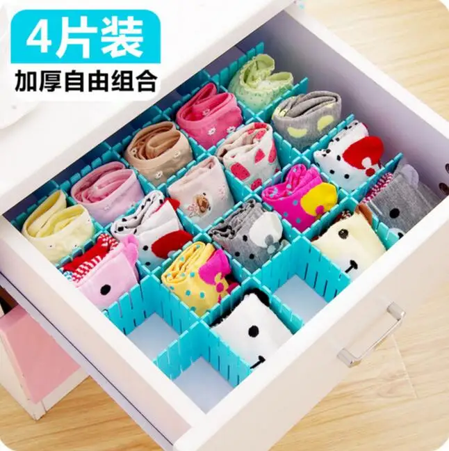 DIY Storage Drawer Divider Adjustable Thickening Partition Finishing Board 4 Pieces/Lot Plastic-drawer-dividers Organizer
DIY Storage Drawer Divider Adjustable Thickening Partition Finishing Board 4 Pieces/Lot Plastic-drawer-dividers Organizer