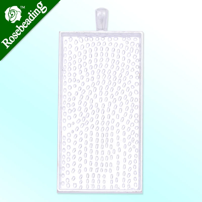 27x60mm Silver Plated Pendant trays,inner size 25x50mm,fit 25x50mm rectangle glass cabochon,depth 3.5mm,sold 20pcs/lot-C3500
27x60mm Silver Plated Pendant trays,inner size 25x50mm,fit 25x50mm rectangle glass cabochon,depth 3.5mm,sold 20pcs/lot-C3500