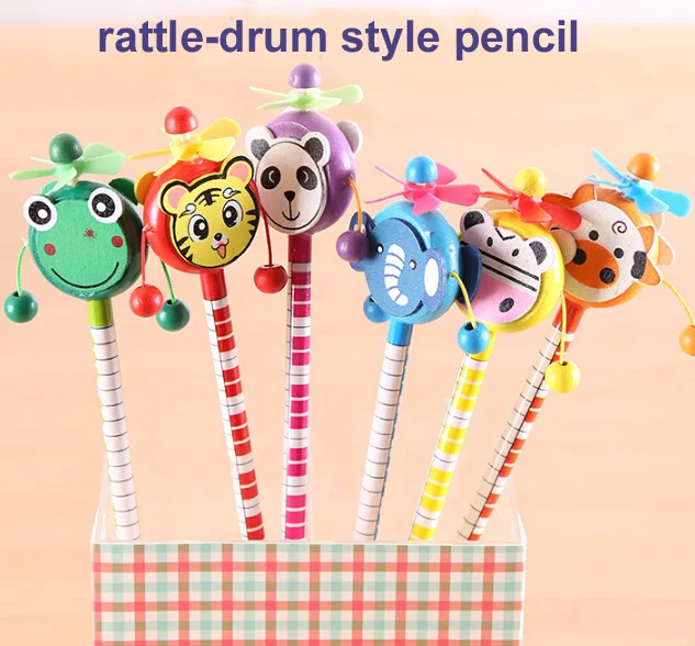 30pcs/lot School Students Prize Children Cartoon Animal Style HB Wooden Pencil Rattle-drum Toy Birthday Gift
30pcs/lot School Students Prize Children Cartoon Animal Style HB Wooden Pencil Rattle-drum Toy Birthday Gift
