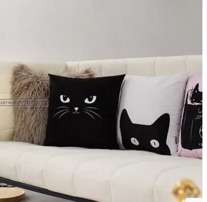 Cartoon black cat pillowcase cushion cover office car lumbar pillow case soft cover for cushion pillow
Cartoon black cat pillowcase cushion cover office car lumbar pillow case soft cover for cushion pillow