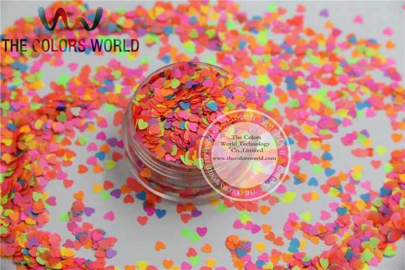 HN3-47 Mix 3MM Neon Color Solvent Resistant Glitter HEART shape Glitter for Nail Polish Acrylic, DIY supplies1pack=50g
HN3-47 Mix 3MM Neon Color Solvent Resistant Glitter HEART shape Glitter for Nail Polish Acrylic, DIY supplies1pack=50g