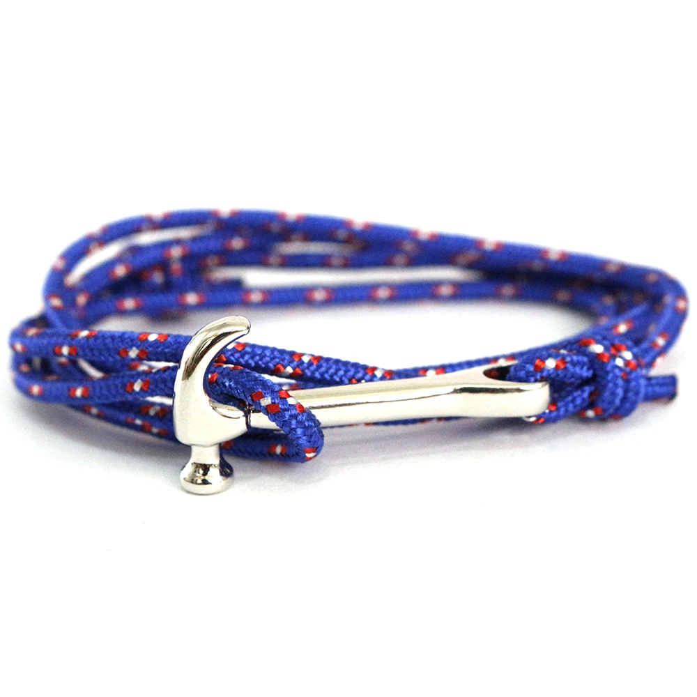 New Fashion Hammer Bracelets Men Charm Survival Rope Chain 3mm Paracord Male Wrap Sport Wholesale Sliver Anchor VIKINGS MAP
New Fashion Hammer Bracelets Men Charm Survival Rope Chain 3mm Paracord Male Wrap Sport Wholesale Sliver Anchor VIKINGS MAP
