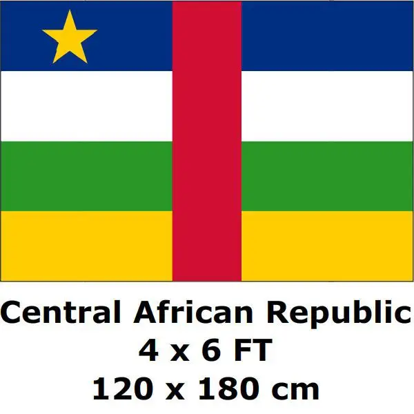 Central African Republic Flag 120 x 180 cm 100D Polyester Large Big Flags And Banners National Flag Country Banner
Central African Republic Flag 120 x 180 cm 100D Polyester Large Big Flags And Banners National Flag Country Banner
