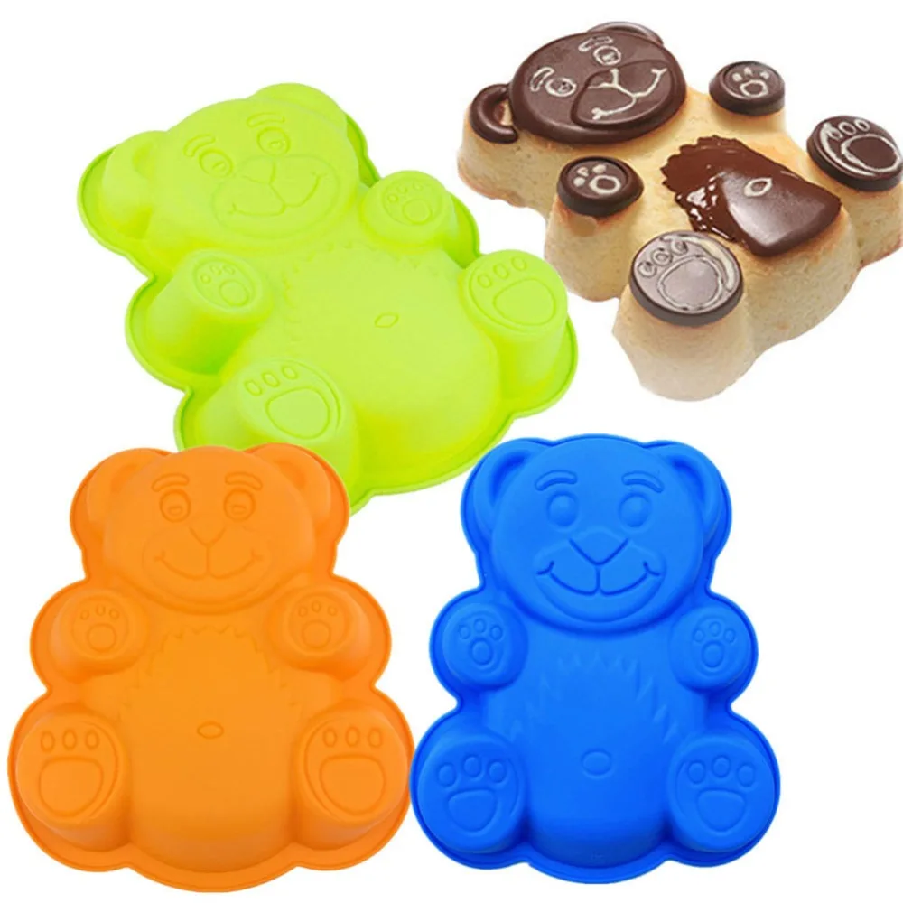 17*15.5*3cm Bear Shape 3D Silicone Cake Mold DlY Cartoon Baking Tools Bakeware Maker Mold Tray Baking Cake Moulds
17*15.5*3cm Bear Shape 3D Silicone Cake Mold DlY Cartoon Baking Tools Bakeware Maker Mold Tray Baking Cake Moulds