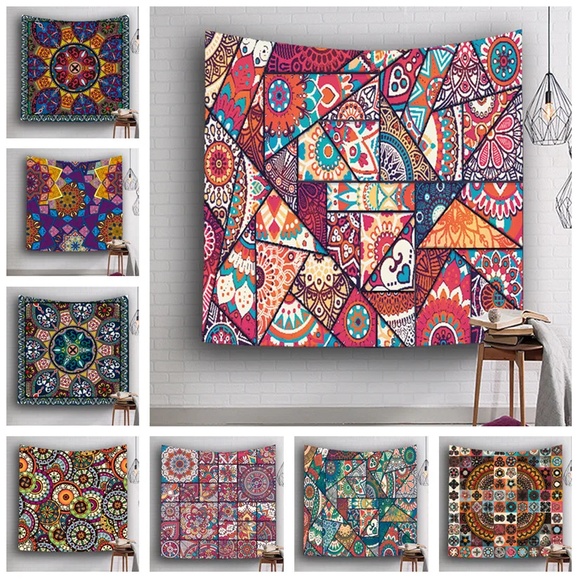 Geometric stitching hippie wall hanging yoga digital printing beach towel sunscreen square shawl Vintage Boho Colorful tapestry
Geometric stitching hippie wall hanging yoga digital printing beach towel sunscreen square shawl Vintage Boho Colorful tapestry