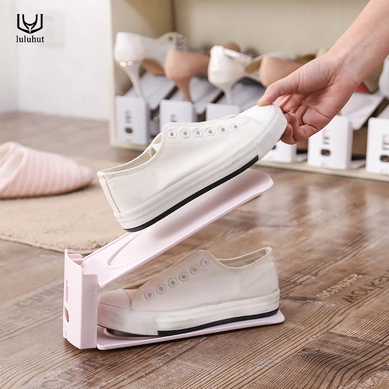 luluhut polastic shoe rack adjustable display shoe holder space saving rack shoes organizers double layer shoe storage rack
luluhut polastic shoe rack adjustable display shoe holder space saving rack shoes organizers double layer shoe storage rack