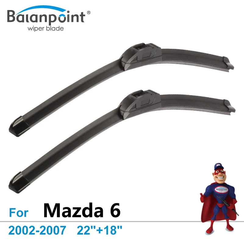 Дворники для Mazda 6 Estate/ Hatchback/ Saloon 2002 2007 22 + 18 дюймов набор из 2 чистые