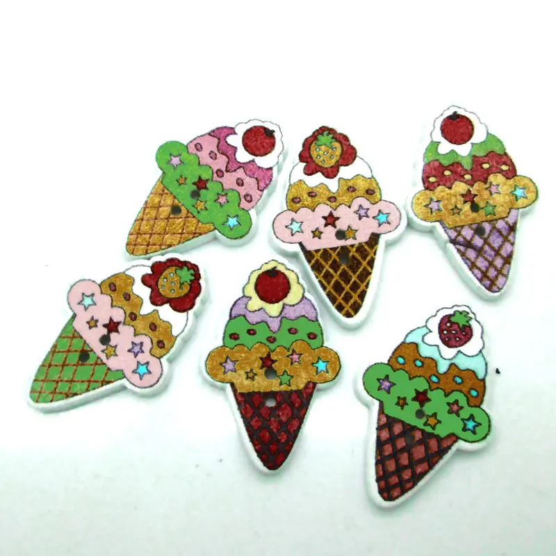 50pcs 26x16mm Random Mixed Ice Cream Pattern Wooden Buttons For Clothes Crafts Sewing Scrapbooking DIY Accessories
50pcs 26x16mm Random Mixed Ice Cream Pattern Wooden Buttons For Clothes Crafts Sewing Scrapbooking DIY Accessories