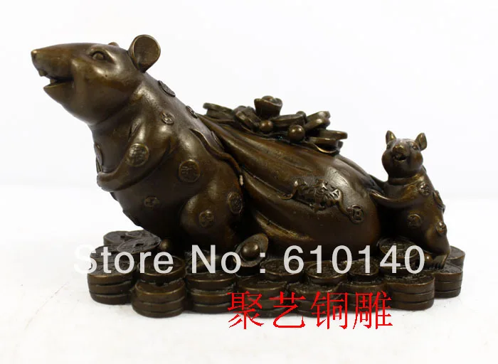 Бронзовая скульптура медная мышь украшение кенгуру Золотая фалангер счастливая