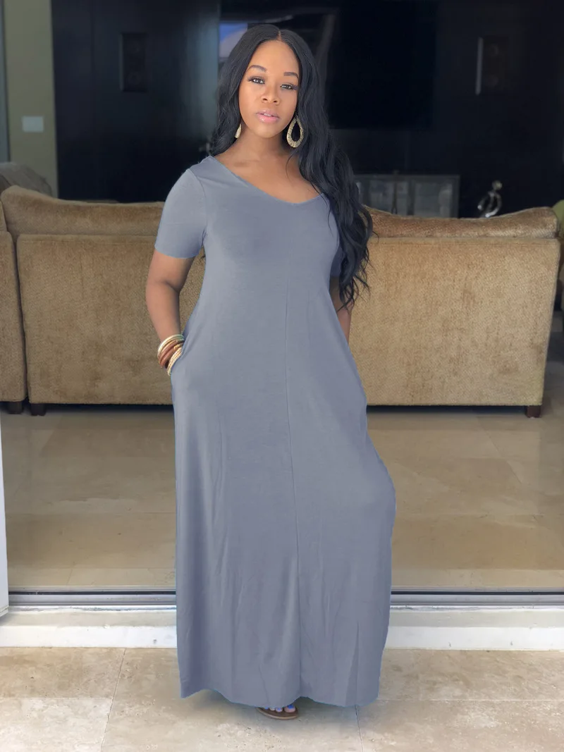 HAOOHU Spring Women Dress 2019 New Arrive Famous Brand Sexy Solid V-Neck Short Sleeve Straigth Maxi Dress Vestido
HAOOHU Spring Women Dress 2019 New Arrive Famous Brand Sexy Solid V-Neck Short Sleeve Straigth Maxi Dress Vestido
