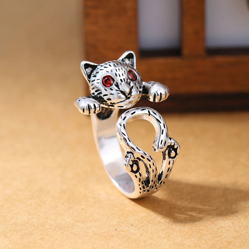 MEYRROYU 925 Sterling Silver Rings Creative Fashion Retro Jewelry Cat Opening Rings Ladies Hip Hop Party Accessories Wholesale
MEYRROYU 925 Sterling Silver Rings Creative Fashion Retro Jewelry Cat Opening Rings Ladies Hip Hop Party Accessories Wholesale