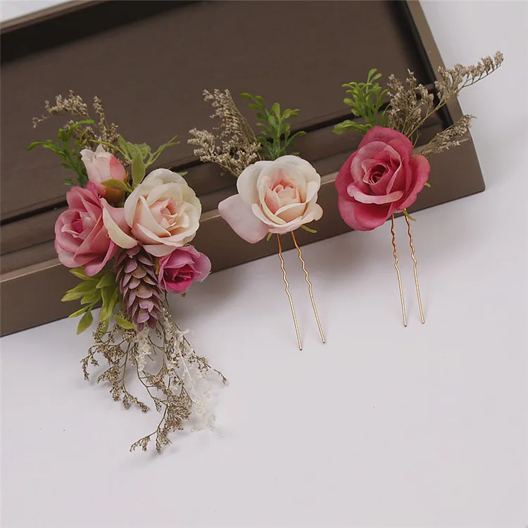 Vintage Hair Folder Handmade Bride Headdress Dry Flower Hairpin Simulation Rose Wedding Hair Jewelry Photography Hair Styling
Vintage Hair Folder Handmade Bride Headdress Dry Flower Hairpin Simulation Rose Wedding Hair Jewelry Photography Hair Styling