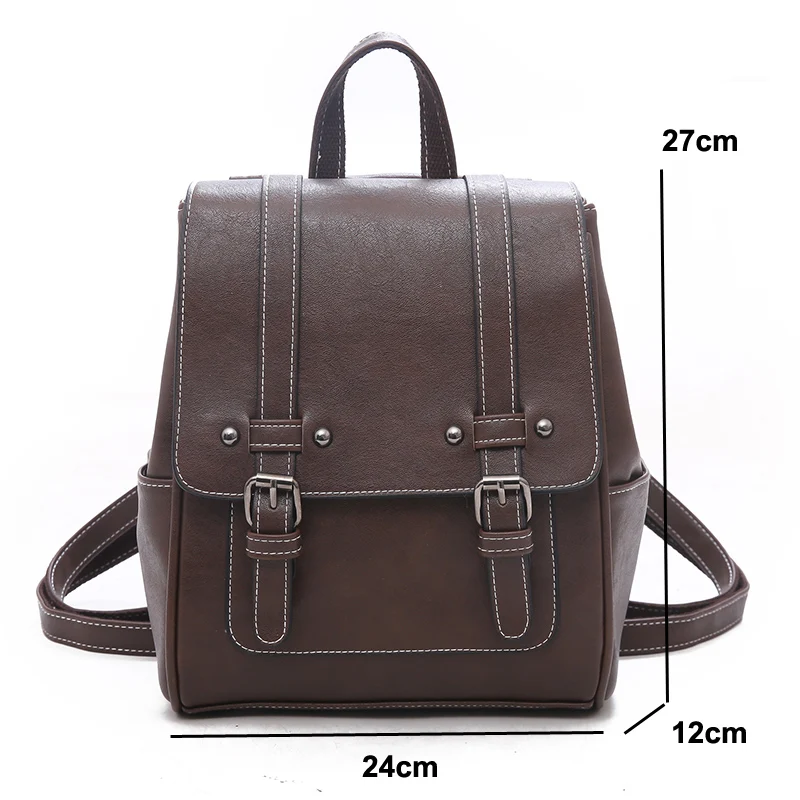 New Vintage Women Backpack High Quality Leather School Bags for Girls Lady Simple Style Backpack Fashion Leisure Pu Shoulder Bag
New Vintage Women Backpack High Quality Leather School Bags for Girls Lady Simple Style Backpack Fashion Leisure Pu Shoulder Bag