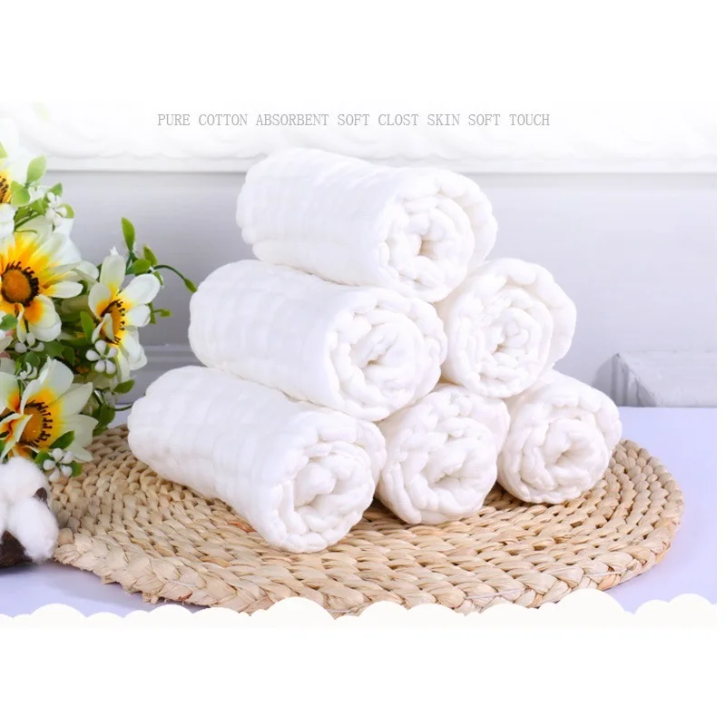 100% Muslin Cotton 5pcs/lot 12 Layers White Color Super Absorbent Breathable Gauze Prefold Cloth Diaper Nappies For Baby Kids
100% Muslin Cotton 5pcs/lot 12 Layers White Color Super Absorbent Breathable Gauze Prefold Cloth Diaper Nappies For Baby Kids