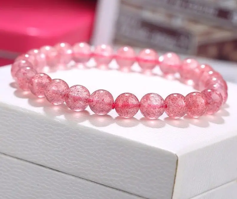 free shipping Natural Ice Strawberry Quartz Crystal Stretch Beads Bracelet 8mm AAA
free shipping Natural Ice Strawberry Quartz Crystal Stretch Beads Bracelet 8mm AAA