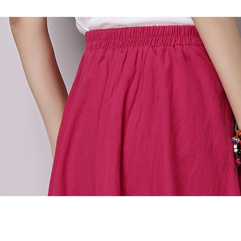 Pure Color Vintage Summer Bust skirt Women Linen Skirts All-match Casual Pleated Solid Color skirts Fashion Women's Clothing
Pure Color Vintage Summer Bust skirt Women Linen Skirts All-match Casual Pleated Solid Color skirts Fashion Women's Clothing
