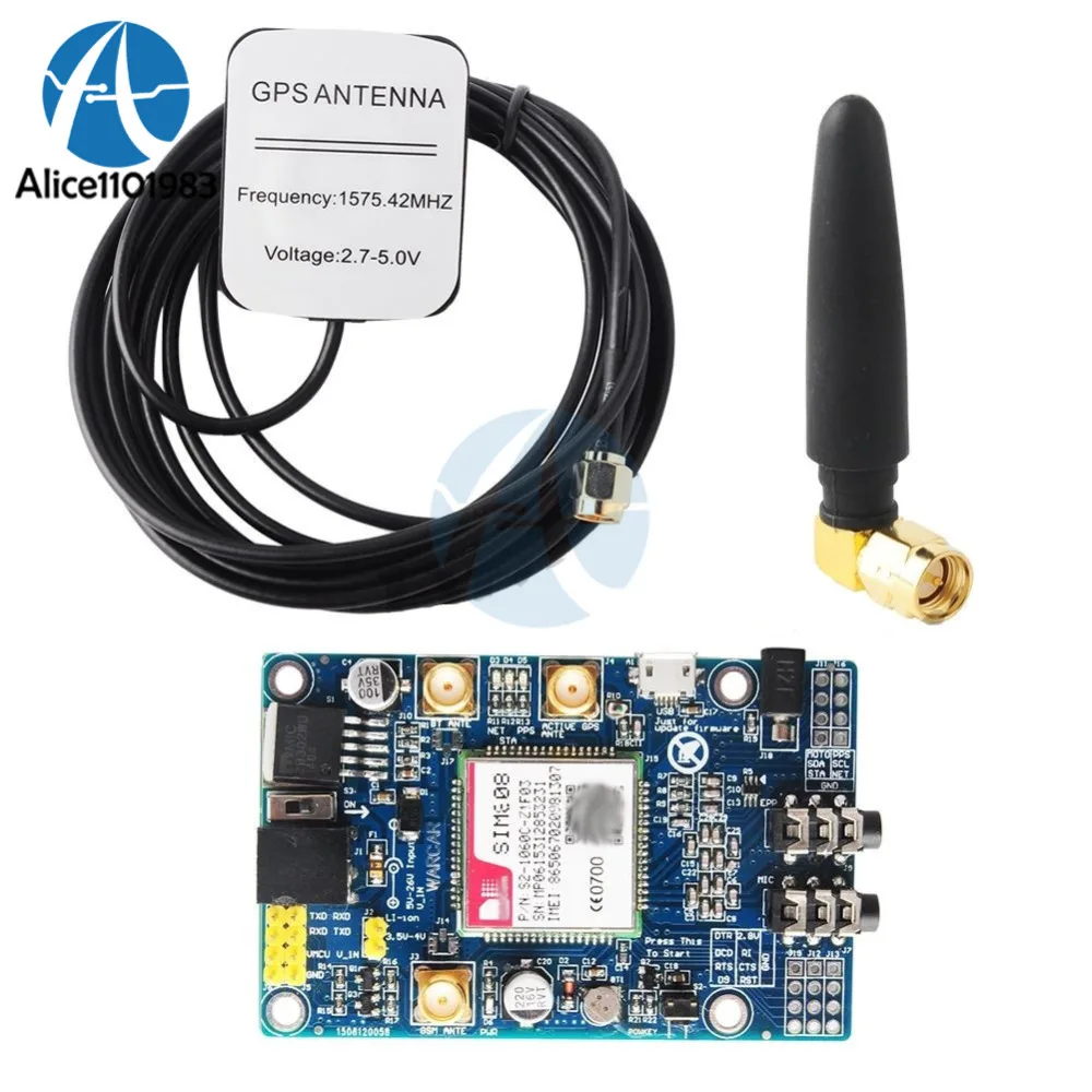 SIM808 модуль GSM GPRS GPS макетная плата с SMA GPS антенной для Arduino SIM808 Модульная плата
SIM808 модуль GSM GPRS GPS макетная плата с SMA GPS антенной для Arduino SIM808 Модульная плата