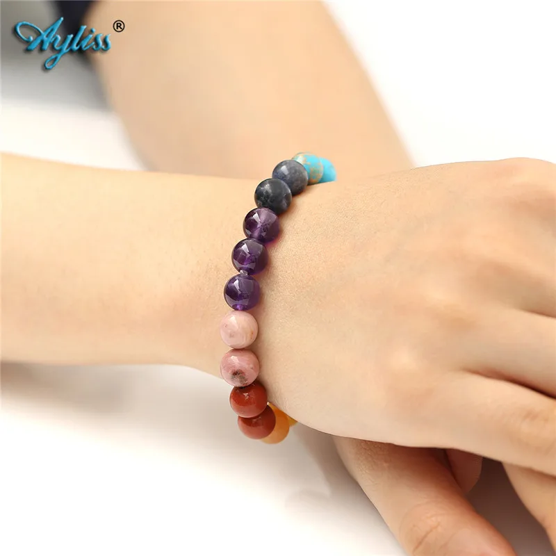 Ayliss 7 Chakra Bracelet Healing Crystal Stones Yoga Beaded Stretch Bracelet Reiki Balancing Meditation Natural Stone Bracelets
Ayliss 7 Chakra Bracelet Healing Crystal Stones Yoga Beaded Stretch Bracelet Reiki Balancing Meditation Natural Stone Bracelets
