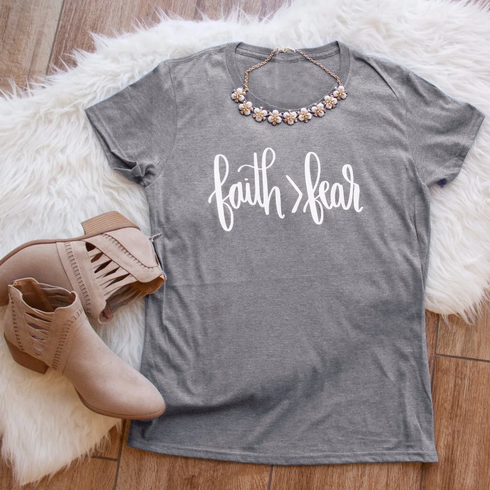 Faith > Fear Short Sleeve T-Shirt girl Christian 90s women fashion unisex slogan graphic tops cotton grunge tumblr tops t shirt
Faith > Fear Short Sleeve T-Shirt girl Christian 90s women fashion unisex slogan graphic tops cotton grunge tumblr tops t shirt