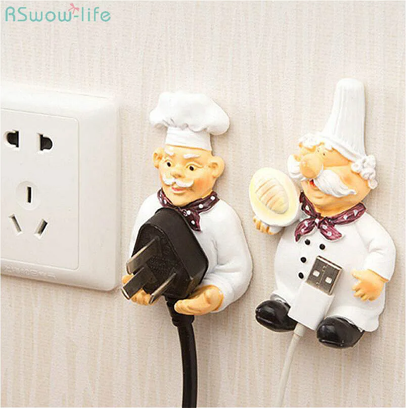 Chef Cartoon Resin Paste Type Wire Receiving Hook With Double-Sided Sticker Multifunctional Kitchen Bathroom Plug Holder Decor
Chef Cartoon Resin Paste Type Wire Receiving Hook With Double-Sided Sticker Multifunctional Kitchen Bathroom Plug Holder Decor