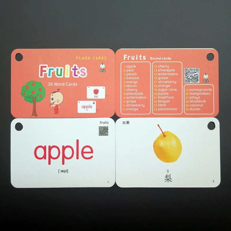 32Pcs/Set Fruits Vegetables Chinese & English Flash Cards Pocket Card Baby Chlidren Educational Toys
32Pcs/Set Fruits Vegetables Chinese & English Flash Cards Pocket Card Baby Chlidren Educational Toys