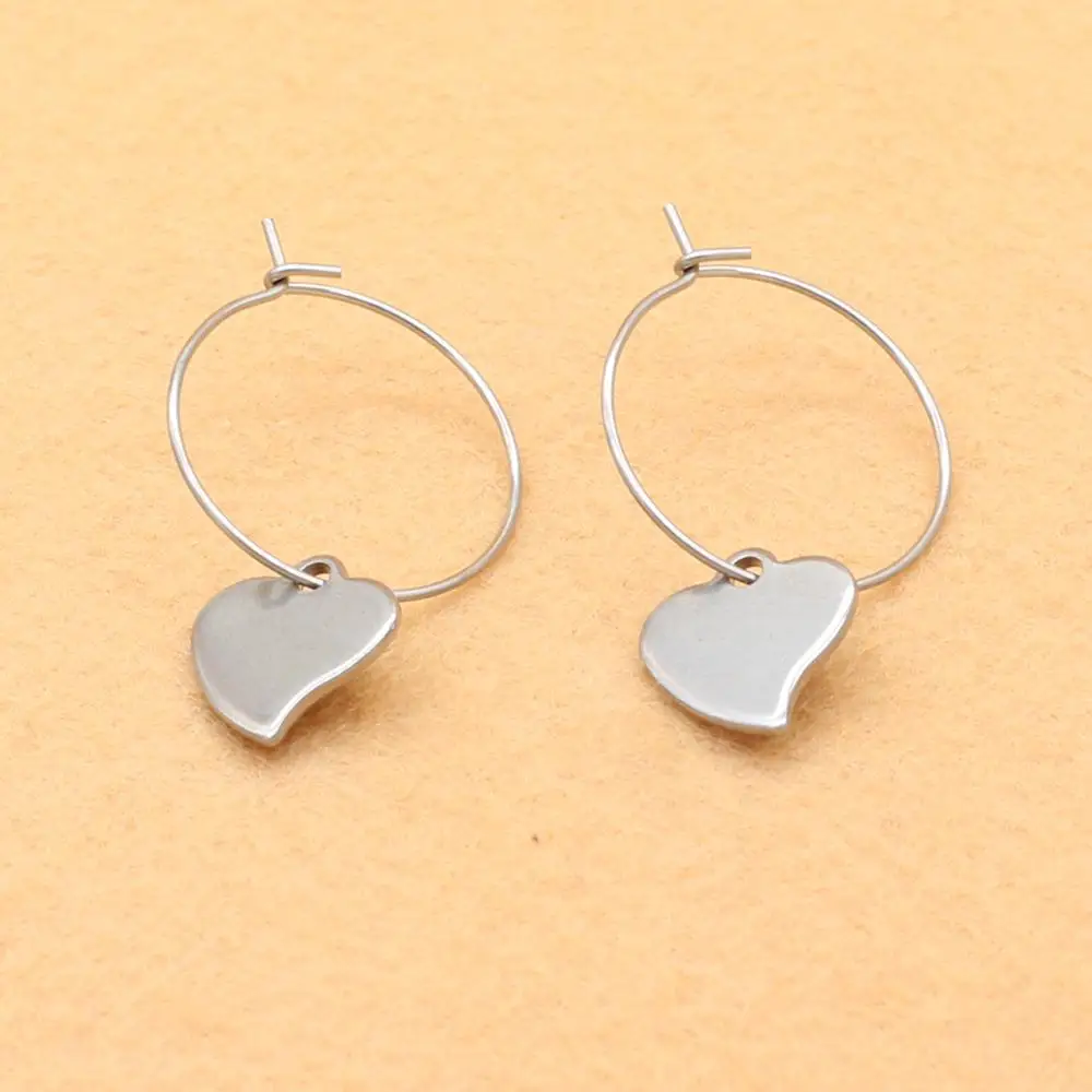 316 L Stainless Steel Inner Diameter 20mm Round Shape Hoop Earrings With Charms Never Fade And Allergy Free
316 L Stainless Steel Inner Diameter 20mm Round Shape Hoop Earrings With Charms Never Fade And Allergy Free