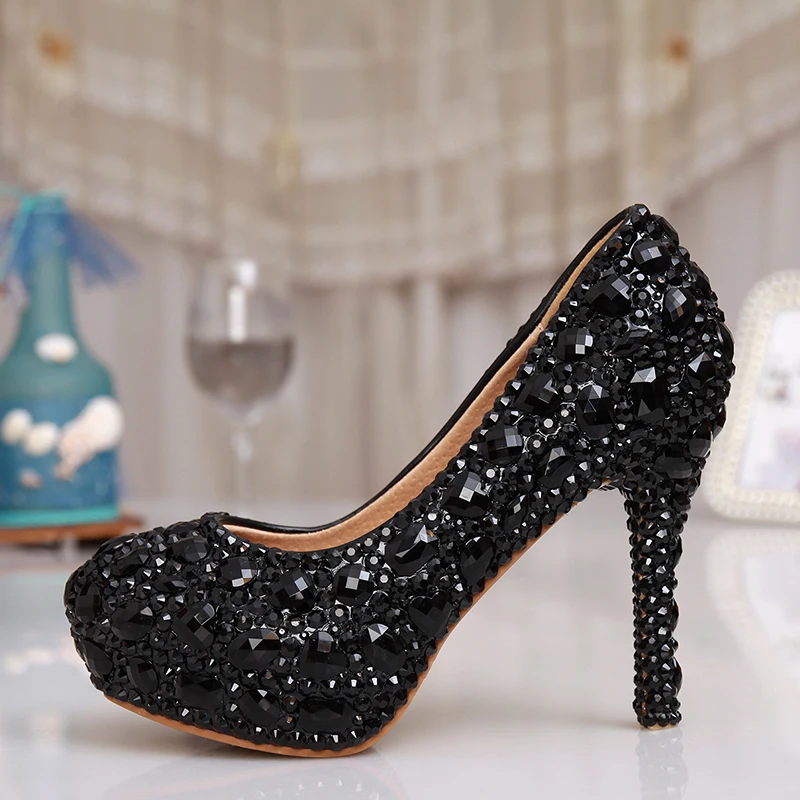 Wedding Pumps Platform Rhinestone Bling Dress Prom Shoes Black Rhinestone Crystal Bridal Shoes Women Evening Party Dress Shoes
Wedding Pumps Platform Rhinestone Bling Dress Prom Shoes Black Rhinestone Crystal Bridal Shoes Women Evening Party Dress Shoes