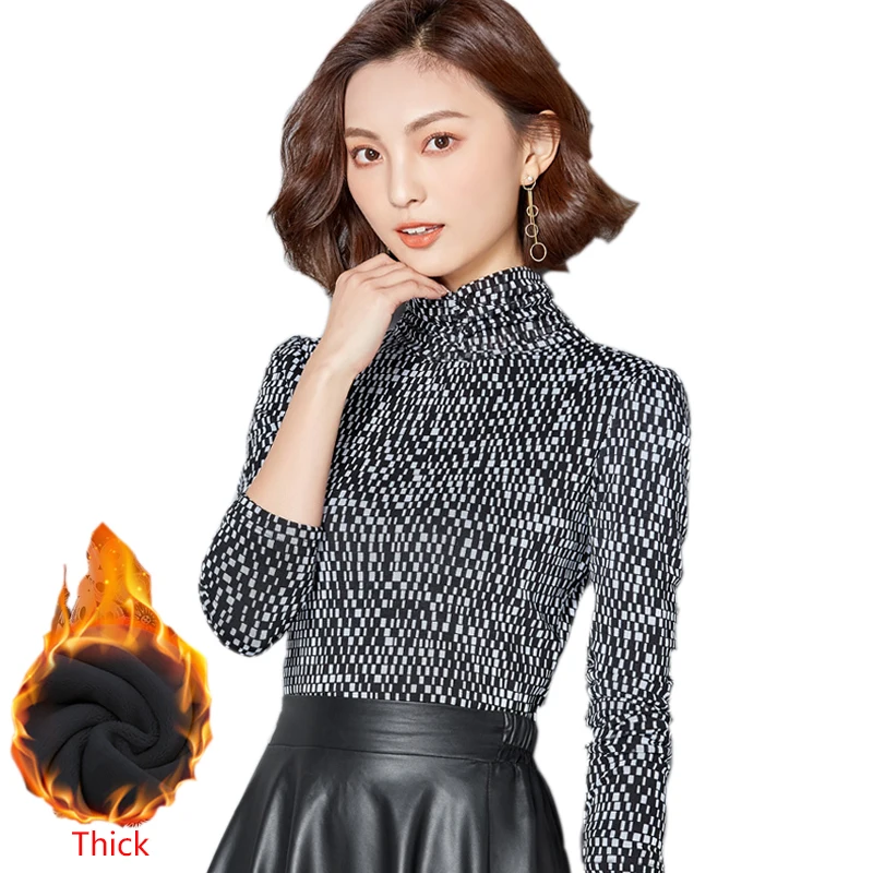 Plus Velvet Thick Women Blouse Autumn Winter Blouse Shirt Grid Elegant Women Tops Slim Long Sleeve Blouses Bottoming Shirt
Plus Velvet Thick Women Blouse Autumn Winter Blouse Shirt Grid Elegant Women Tops Slim Long Sleeve Blouses Bottoming Shirt
