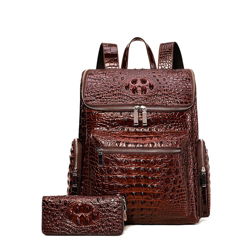 Luxury Brand 100% Genuine Leather Men Backpacks Alligator Real Natural Leather Student Backpack Boy Computer Laptop Bag New
Luxury Brand 100% Genuine Leather Men Backpacks Alligator Real Natural Leather Student Backpack Boy Computer Laptop Bag New