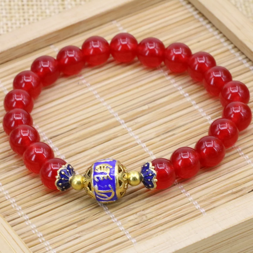 Natural red stone chalcedony jades 8mm round beads bracelets bangle for women gold-color cloisonne elegant jewelry 7.5inch B3167
Natural red stone chalcedony jades 8mm round beads bracelets bangle for women gold-color cloisonne elegant jewelry 7.5inch B3167