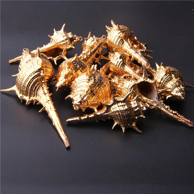 30*85MM 4 pcs Gold Plated Natural Spiral Seashells Beads For DIY Handmade Shells Pendant charm Jewelry Handmade Home Decoration
30*85MM 4 pcs Gold Plated Natural Spiral Seashells Beads For DIY Handmade Shells Pendant charm Jewelry Handmade Home Decoration