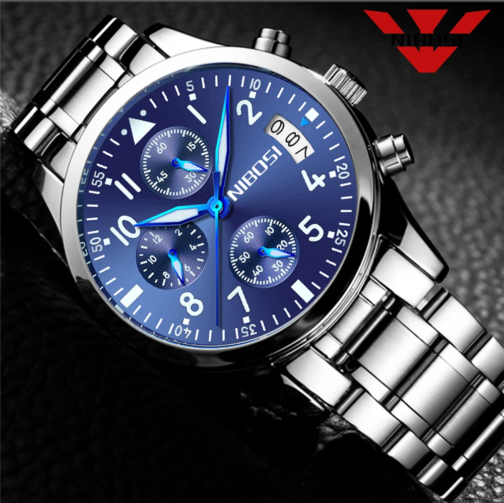 NIBOSI Famous Mens Watches Top Brand Luxury Fashion Casual Dress Watch Men's Military Quartz Wristwatches Saat Relogio Masculino
NIBOSI Famous Mens Watches Top Brand Luxury Fashion Casual Dress Watch Men's Military Quartz Wristwatches Saat Relogio Masculino
