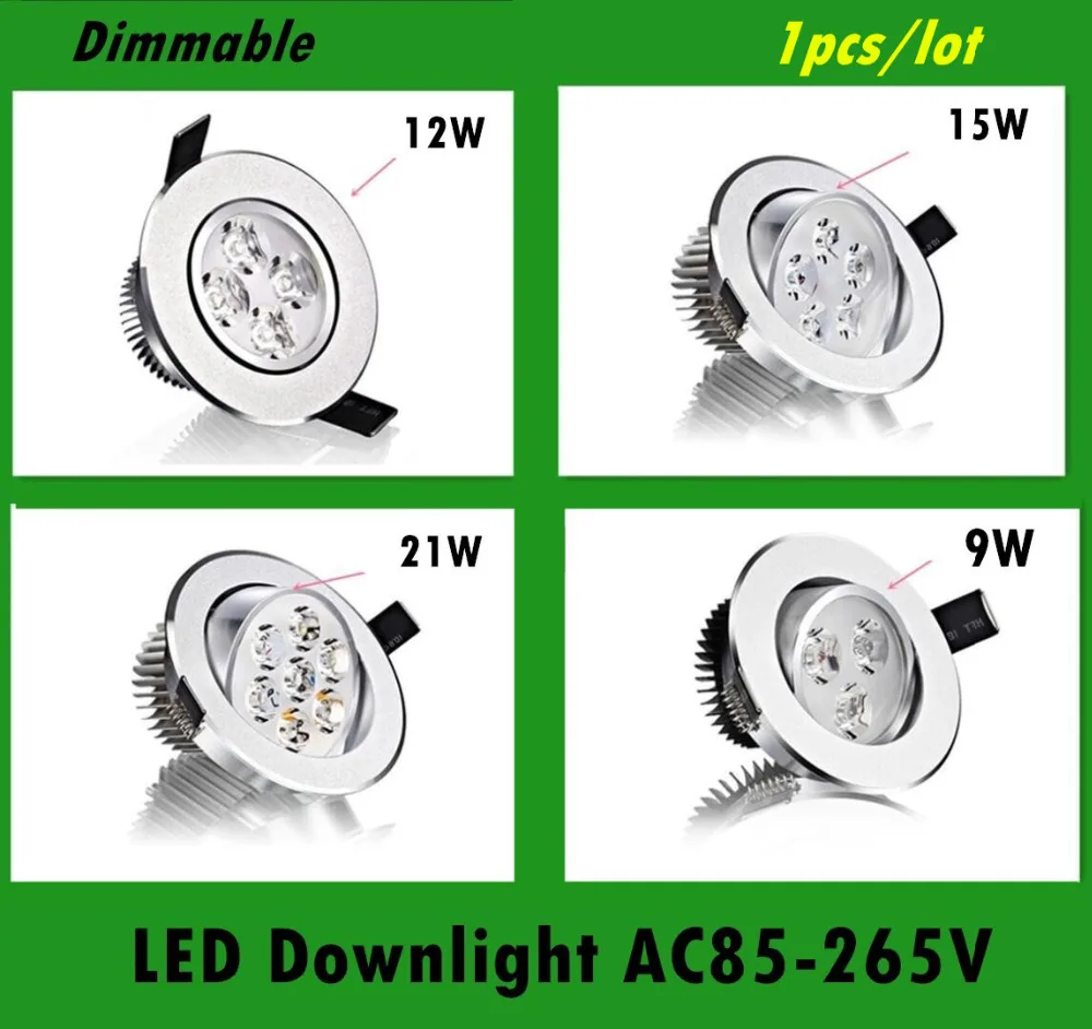 1X Bright Recessed LED Dimmable Downlight COB 9W 12W 15W 21W LED Spot light decoration Ceiling Lamp AC 110V 220V
1X Bright Recessed LED Dimmable Downlight COB 9W 12W 15W 21W LED Spot light decoration Ceiling Lamp AC 110V 220V