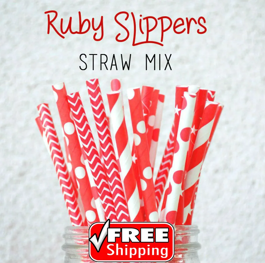 250pcs Mixed 5 Designs Ruby Slippers Themed Paper Straws-Red-Stripe,Dot,Chevron,Star-Christmas Party Fun Decorations Cheap Bulk
250pcs Mixed 5 Designs Ruby Slippers Themed Paper Straws-Red-Stripe,Dot,Chevron,Star-Christmas Party Fun Decorations Cheap Bulk