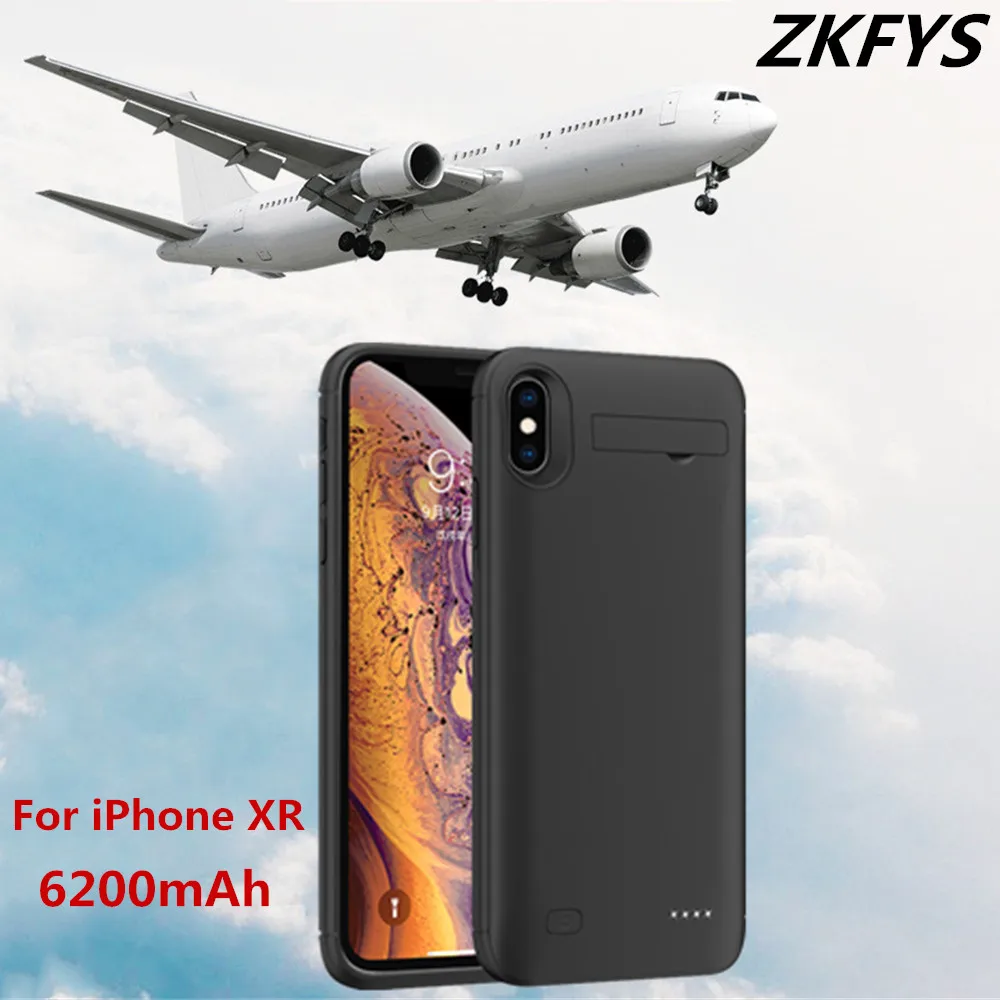 ZKFYS Portable Charger Battery Cases For iPhone XR Power Bank Cover 6200mAh External Battery Charging Powerbank Case With Holder
ZKFYS Portable Charger Battery Cases For iPhone XR Power Bank Cover 6200mAh External Battery Charging Powerbank Case With Holder
