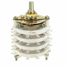 1PC 4 Deck Band Channel Rotary Switch Selector 4P6T 4P7T 4P8T 4P10T 4P11T 8P5T 10MM Mounting Hole KCZ KCT