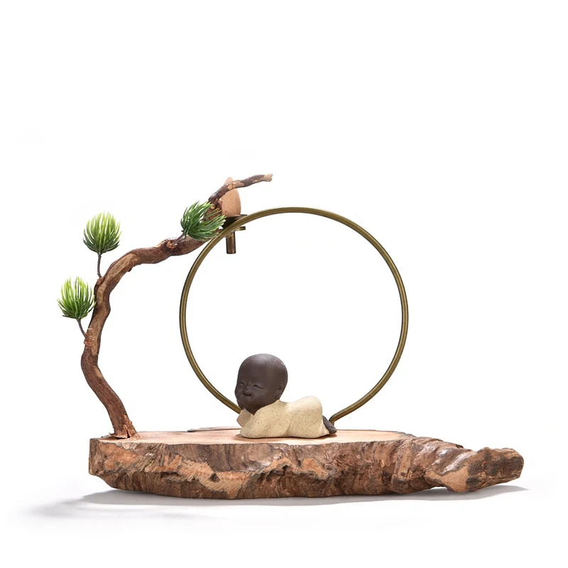 Chinese Style Lovely Mini Monk Wooden Base Backflow Incense Burner Office Tea Ceremony Vintage Decoration Decor Crafts
Chinese Style Lovely Mini Monk Wooden Base Backflow Incense Burner Office Tea Ceremony Vintage Decoration Decor Crafts